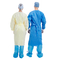 50g Blue Disposable Hospital Surgical Gowns , Level 2 Yellow SMMS Waterproof Isolation Surgical Gown