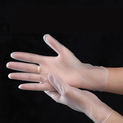 Hospital Disposable Protective Gloves , Disposable Powder Free Vinyl PVC Gloves