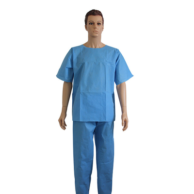 50gsm Blue Disposable Hospital Surgical Scrubs S/M/L/XL/XXL/XXXL/XXXXL