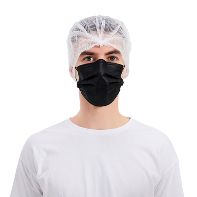 3 Plys Black Dust Disposable Mouth Mask 17.5x9.5cm