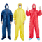 Waterproof Cleanroom Disposable Working Coverall Blue Stripe Chemical Protective