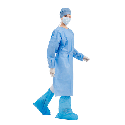 Level 3 SMS Medical Disposable Non Woven Isolation Gown Blue