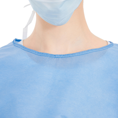 Level 3 SMS Medical Disposable Non Woven Isolation Gown Blue