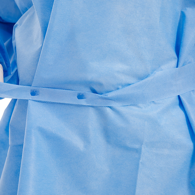 Level 3 SMS Medical Disposable Non Woven Isolation Gown Blue