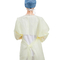 Yellow SMMS Isolation Disposable CPE Gown With Thumb Loop 30-65gsm S-XL