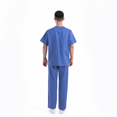 Soft Cotton Fabric Scrub Suit Uniforms Short Sleeves