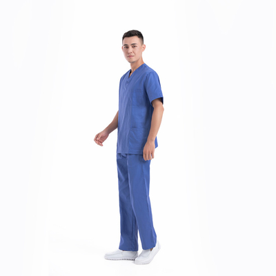 Soft Cotton Fabric Scrub Suit Uniforms Short Sleeves